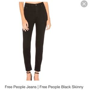 Free people high waisted black jean